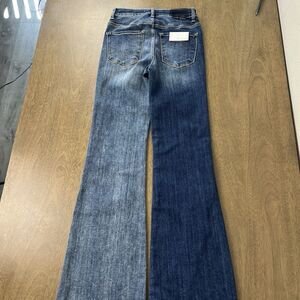 NWT Risen Jeans Los Angeles 2 Tone Indigo Combo Flare Jeans Size 3/26